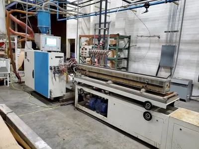 Krauss-Maffei, KME 60 SX, 2015, Profile Extrusion Line, 60mm Screw, American Maplan Calibration Table