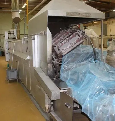 Danger, WM 52, 1975, Complete Flat Wafer Oven Line, with Hebenstrait WZ-EM Cream Line, 470x290mm Plate Size