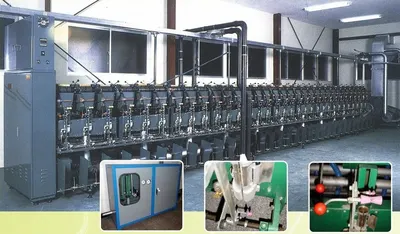 NovaStar Yarn Singeing Machine, DG200, 48 to 72 Spindles, 200-750 m/min, Conical Winding