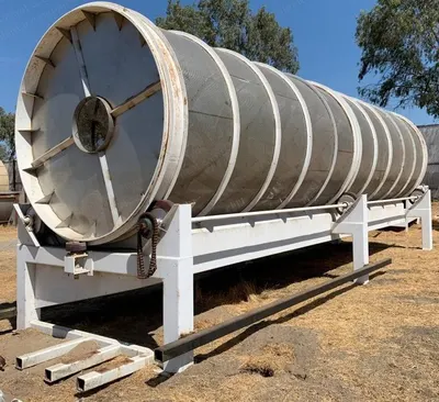 Rotary Nut Roaster, Perforated Drum Dryer, 8' x 30', Sukup Gas Burner