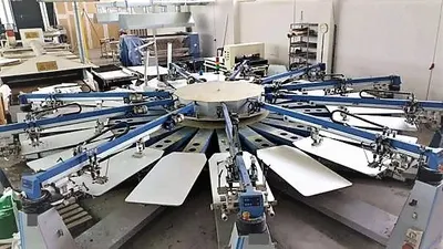 Tek-Ind, Alfa Plus 10/22, 2004, Garment Screen Printing Machine, 10 Colors, 800x1000mm Max Printing Size