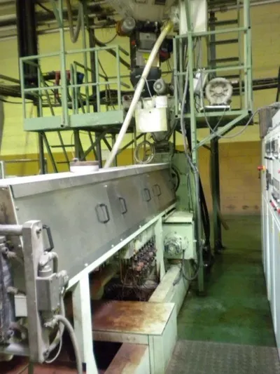 OMV, E35-2, 1991, In-Line Extrusion & Thermoforming Line, 540x335mm Forming Area, 120mm Extruder, 300HP