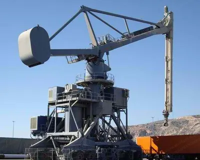 Ibau, IB-800, Screw-Type Ship Unloader, Gantry Type, Rubber Tires, 800 TPH