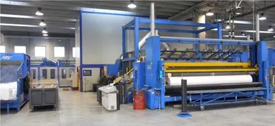 Complete Geotextile Line, 6 Meters Wide, 2007, Blending, Carding, Cross Lapping, Needle Looms