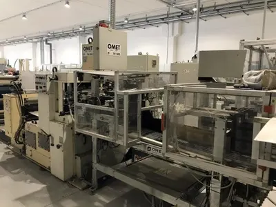 Omet, TV503, 1996, 330x330mm, Point to Point Embossing, 850 m/min, Cassoli PAC 340 TP.2 Packaging Machine