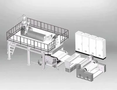 NovaStar, NN114, Fusion-Spraying Non-Woven Production Line, 800mm Width, 120 kW, 300 to 400 kg/24h Output