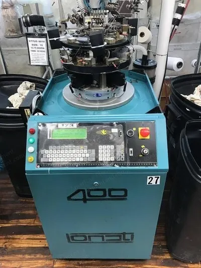 Lonati, 454J, 1992 to 1998, Sock Knitting Machines, 4" Cylinder, 108 Needles, 9 Gauge