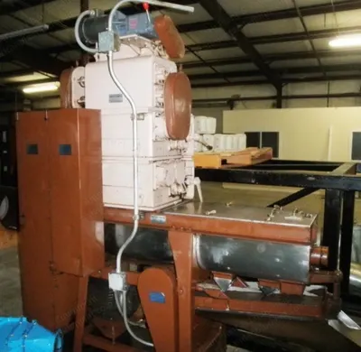 Modern Process Equipment, 77, Coffee Grinder and Granulizer, Two-Stage Grinding Rolls, Ribbon and Paddle Mixing Section