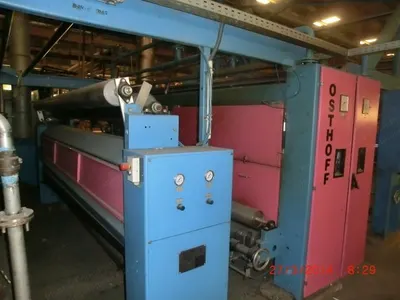 Osthoff Singeing & Desizing Machine, 2005, 3200mm Working Width, E+L Cloth Guider, Siemens PLC