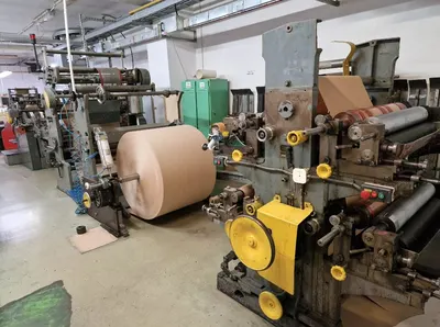 W&H, Triumph 3, Square Bottom Paper Bag Machine, 4-Color Inline Printer, 2-Layer Bags, Width 120-260mm