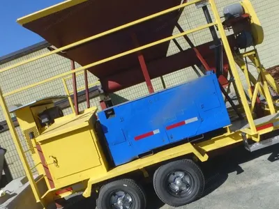 Trommel Wash Plant, 18" x 8', Portable Trailer, Hopper & Screw Feeder, Mercedes Diesel Generator