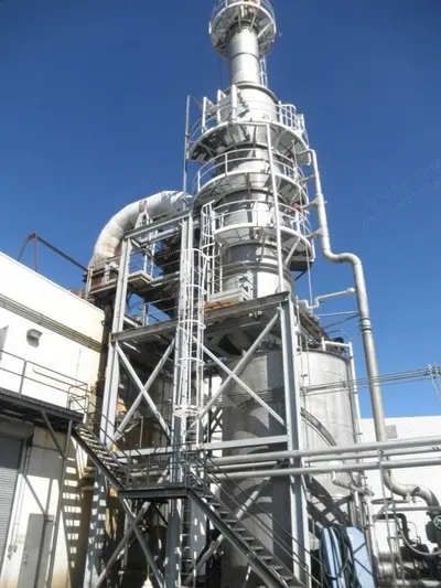 Stainless Steel Air Scrubber, 14' x 80', Spray Nozzles, with Sharpe Mixers and Warman Pumps