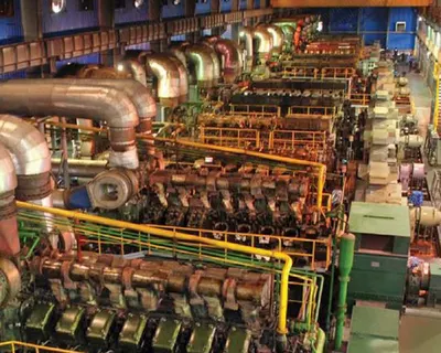 NKK, Niigata, Sulzer, HFO Fired Engine Power Plant, 105 MW, 13 Engine Units, 2 Steam Turbines