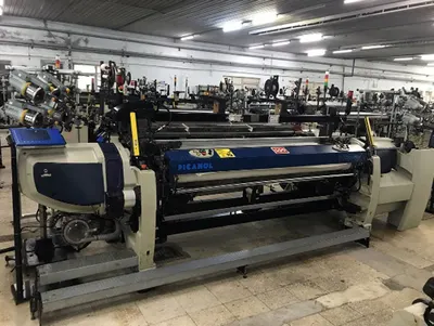 Picanol, Optimax, 2013 to 2015, Rapier Weaving Machines, Working Width 2200mm, Staubli Electronic Dobby, 4 Colors