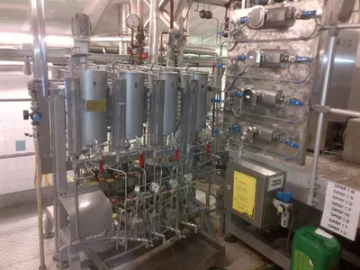 Winkler & Dunnebier, 163.24, 2003, Deposited Hard Candy Line, 1500 kg/h Capacity, 2-Color One-Shot Depositing, with Cooking and Packaging Machinery