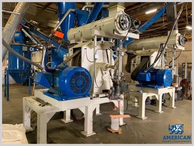 Buehler, DPAA, Complete Wood and Hemp Pellet Plant, 2 to 3 Tons/Hour, 100 HP