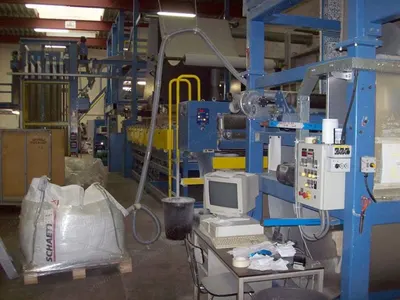 Cavitec, Powder Coating Line, 1997, 2500mm Working Width, 300-1500 g/sqm