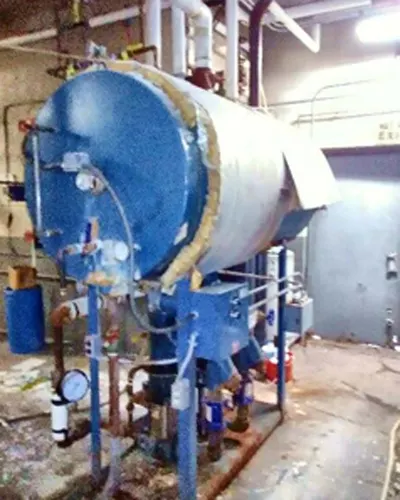 Cleaver Brooks, CB700-150S, 1997, Two 150 HP Gas Fired Steam Boilers, 150 PSI, Complete Boiler Room
