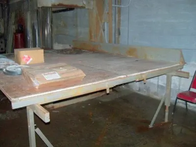 Vertical Foam Cutter, 10' x 93" Table Size, 37" Throat