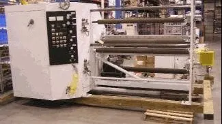 Dusenbery, Model 10000-24, 1991, 62 inch Duplex Centerwind Slitter, 1000 FPM, Razor and Shear Slitting