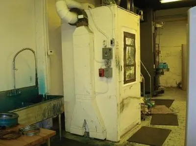 Stork, Vertical Lacquer Coaters, Adjustable 25" to 36" Heads, with Mill Made Dryer and Oven