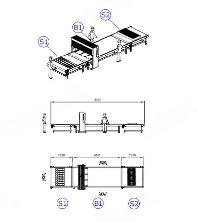 NovaStar, M-2500, 2017, Automatic Hot Melt Glue Line, 2100mm Working Width, Touch Screen Control