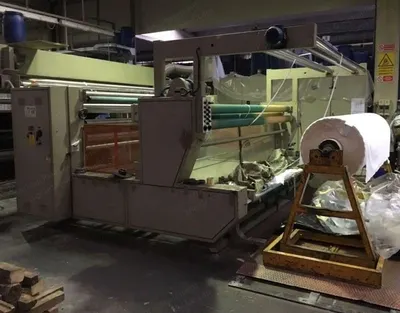 Reggiani, Revolution 320/18/13, 1995, Rotary Screen Printing Machine, 3200mm Working Width, 13 Colors, Gas Heated