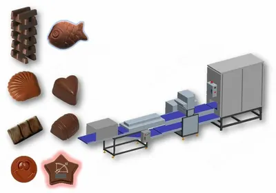 NovaStar, CY107, Small Single-Color Chocolate Production Line, 115.2 kg/min, 450x225mm Mold Size