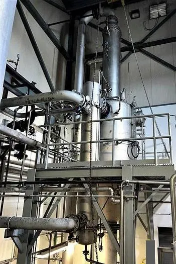 APV Forced Circulation Evaporator, 30-35 GPM, with Essence Recovery Column, 304SS