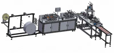 NovaStar, FM133, Fish Type Blank Mask Making Machine, 50 to 60 pcs/min, 7.5 kW, 5700x4500x1900mm