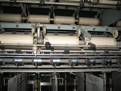 OMM-Minza, Type 83, 1982, Yarn Covering Machine, with BB No 40-4 Winder