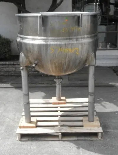 Brighton, 150 Gallon, Stainless Steel Jacketed Kettle, Scrape Agitation