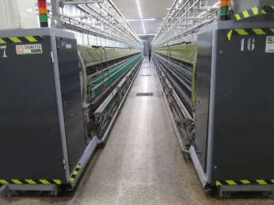 Savio, FTC 8 R, 1995, Worsted Ring Spinning Frame, 640 Spindles, 55mm Ring Diameter, Linked with Savio Espero Winders