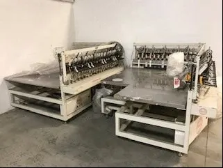 Atlanta Attachment, 1331B, Automatic Ergonomic Foundation Cover Stretch & Staple Machine