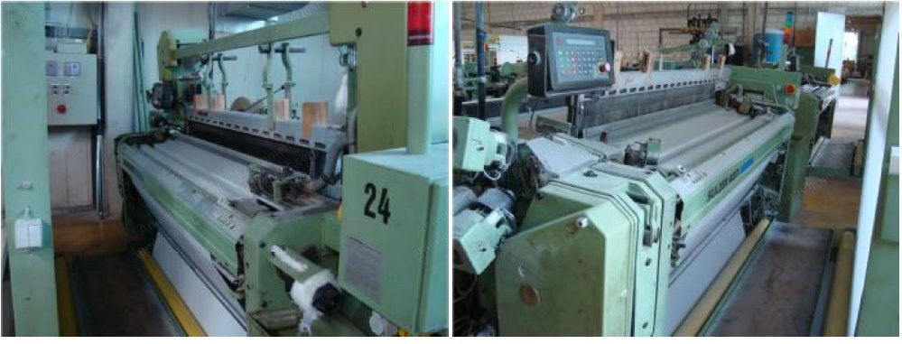 Complete Weaving Plant, Sulzer-Rüti & Picanol Airjet Looms, Compressors, Warp Tying, 1990-2002