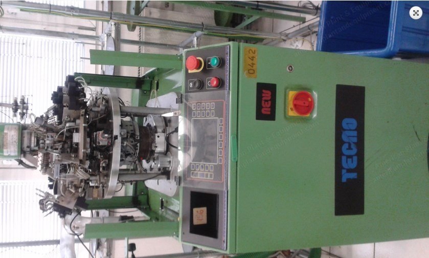 Matec, Tecno New, 2004, 86.4mm Diameter, 156 Needles, Sock and Tights Knitting Machine