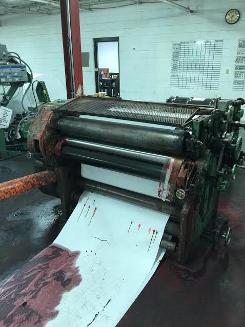 Beasley French, #11, Flat and Square Paper Bag Machine, 30" Web Width, 2 Color Flexographic Tail Printer