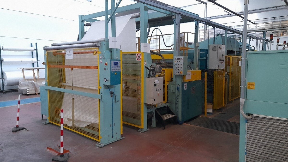 Mechanicce Petrucelli, Powder Scattering Line, 1997, 2000mm Working Width, Pin Type Stenter IR Oven
