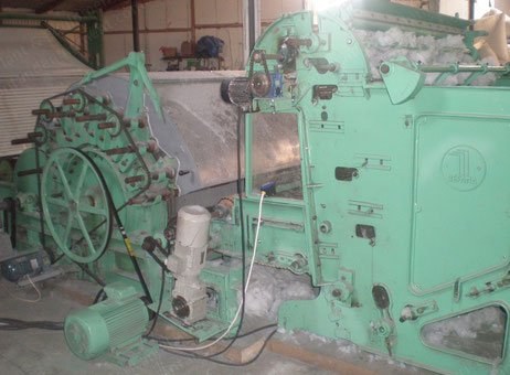 Tekatex, 300 Complete Plant, Production Unit for Cotton and Wool Nonwoven Wadding Rolls, 2500mm, 150 kg/hr