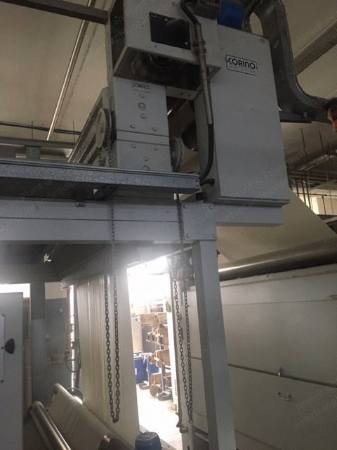 Osthoff-Corino, Singeing Line, 2001, 2000mm, 2 Burners, Brushing Device, Corino Washing Boxes