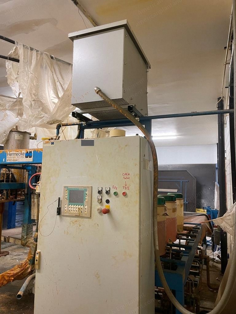 Hennecke, BFM Compact, 2009, Polyurethane Foaming Machine, 3x 530L Stainless Steel Tanks, Agitator with Motor