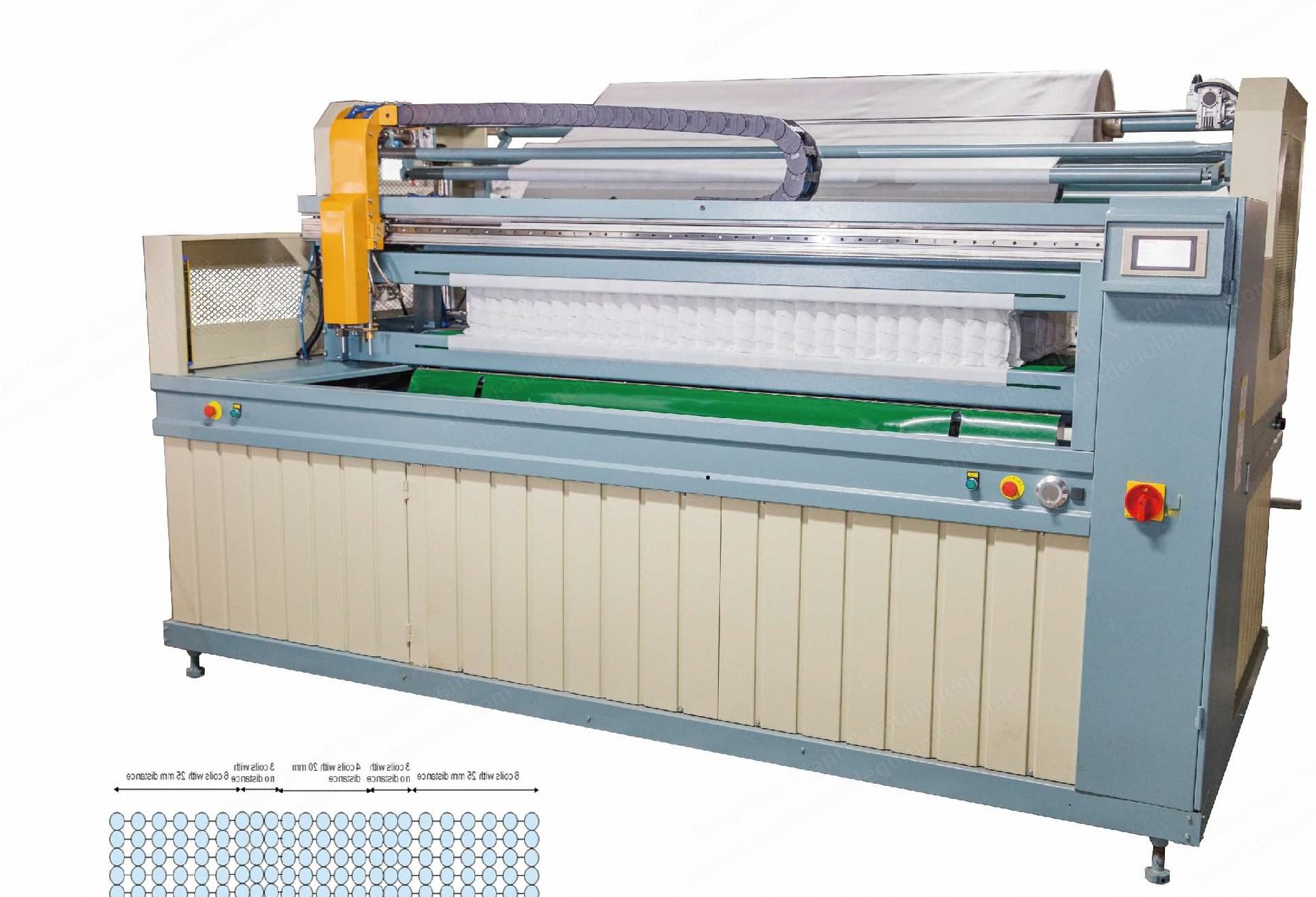 NovaStar, SB214, Manual Pocket Spring Assembly Machine, 2200mm Max Width, 5 to 6 Strings/min