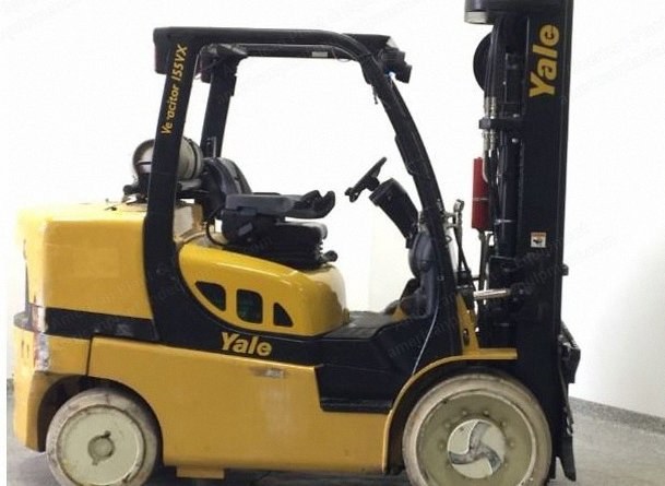 Yale, GLC155VX, 2012, 15500 lbs Capacity, Triple Stage Mast, LP Gas, 1380 Hours
