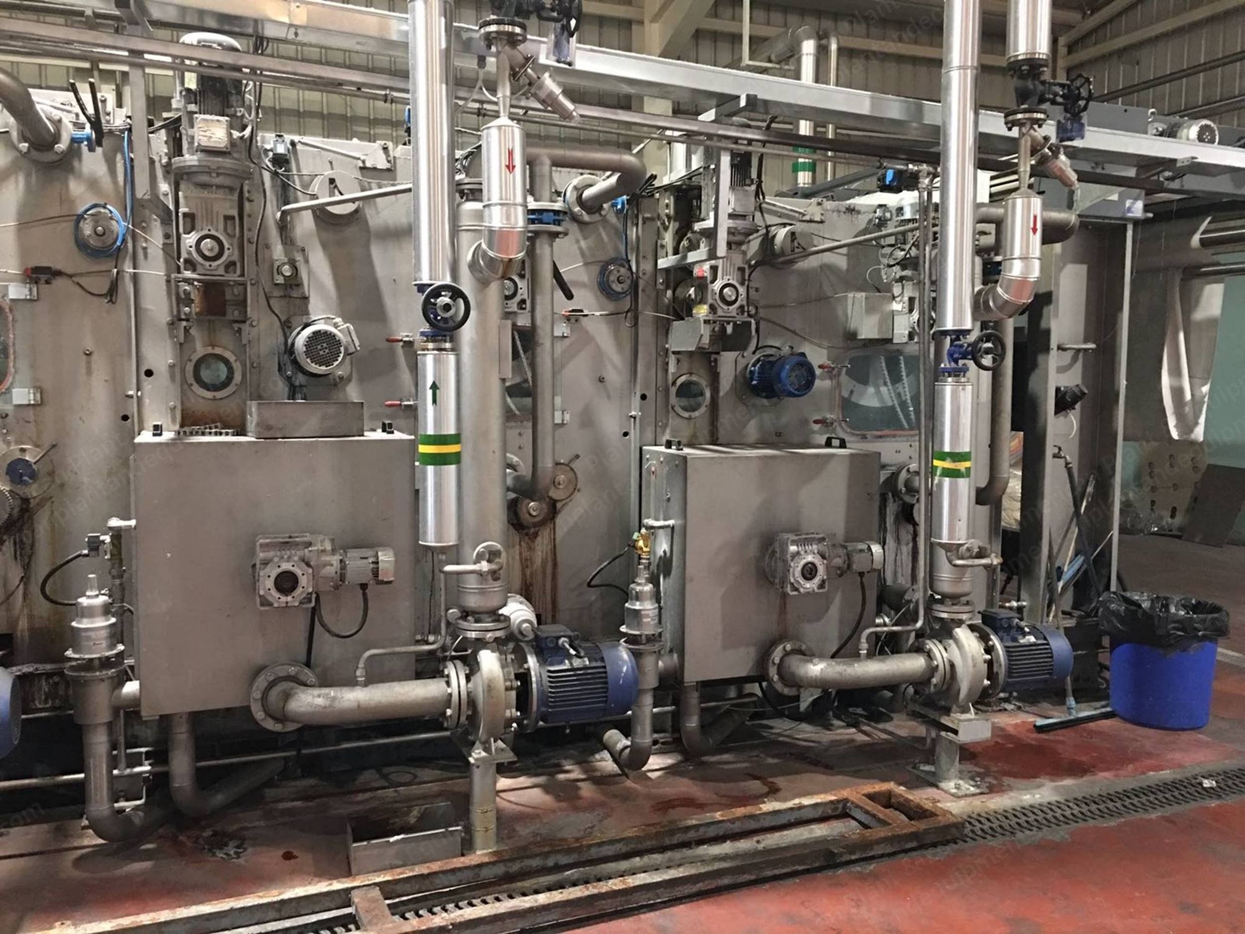 Arioli, Uniwash 200, 2015, Washing Range for Fabrics Afterprints, Working Width 1800mm, 5 Washing Boxes, Padder, Double Passage Dryer