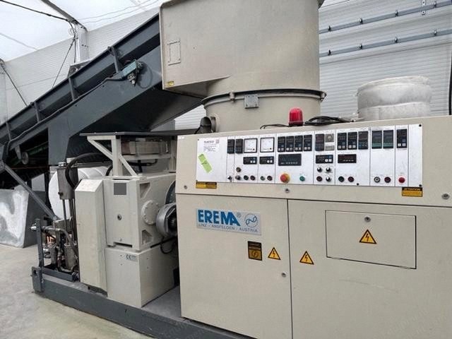 Erema, 120 TVE, 1998, Pelletizing Line, 120mm Extruder, 850 kg/h Capacity