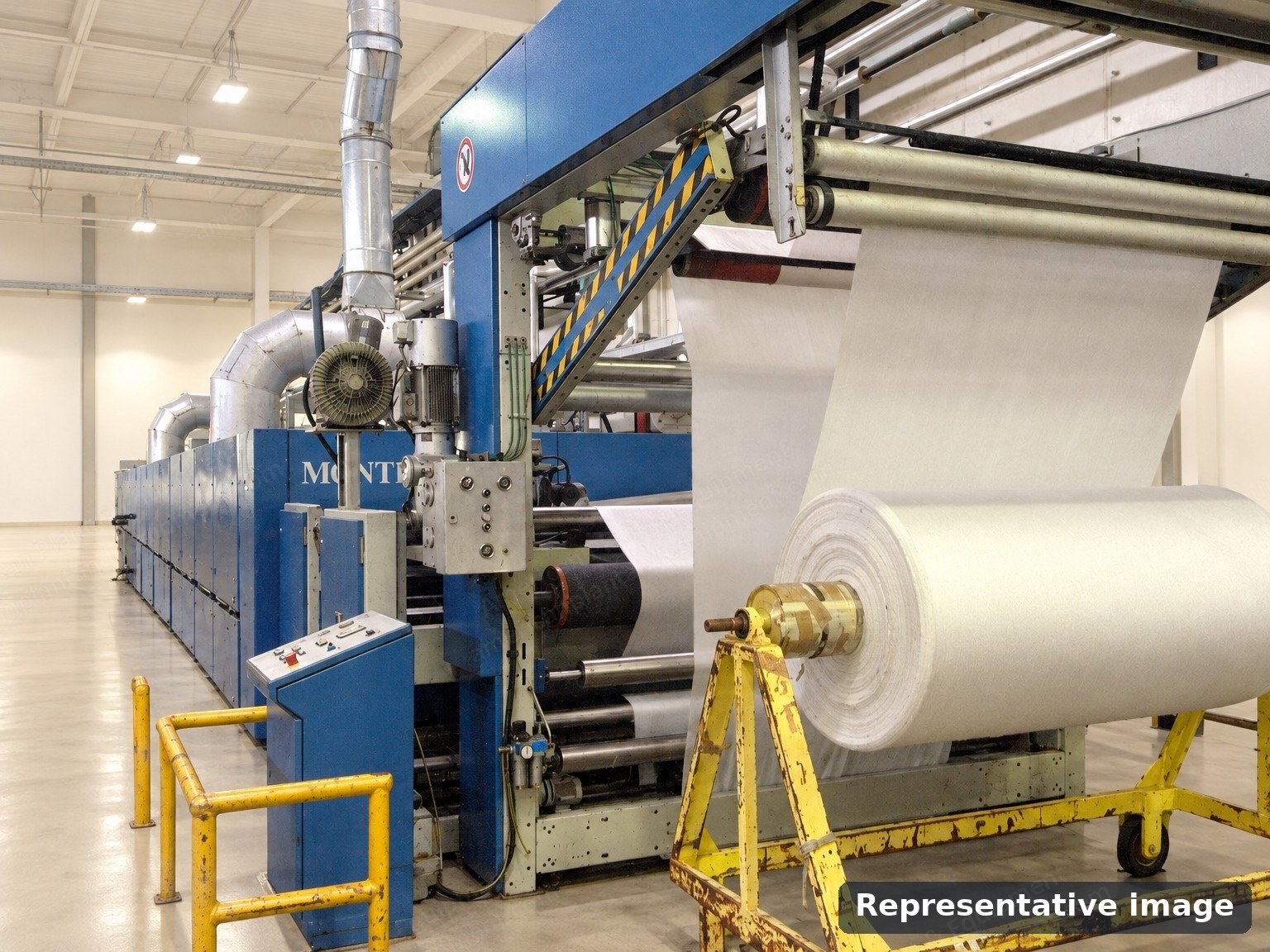 Monforts, Montex 5000, 2002, Stenter, 2,000 mm (79 in) Working Width, 6 Chambers, Gas Heated, Padder and Bianco Weft Straightener