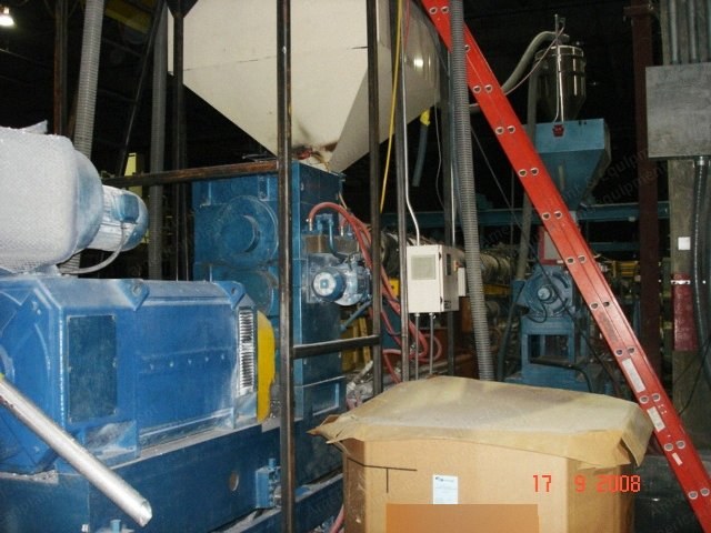 NovaStar, SF138, Extrusion Sheet Line, 2004, Two Extruders 170mm and 90mm, 120 Inch Flex Lip Die, 3 Roll Calendar Stack