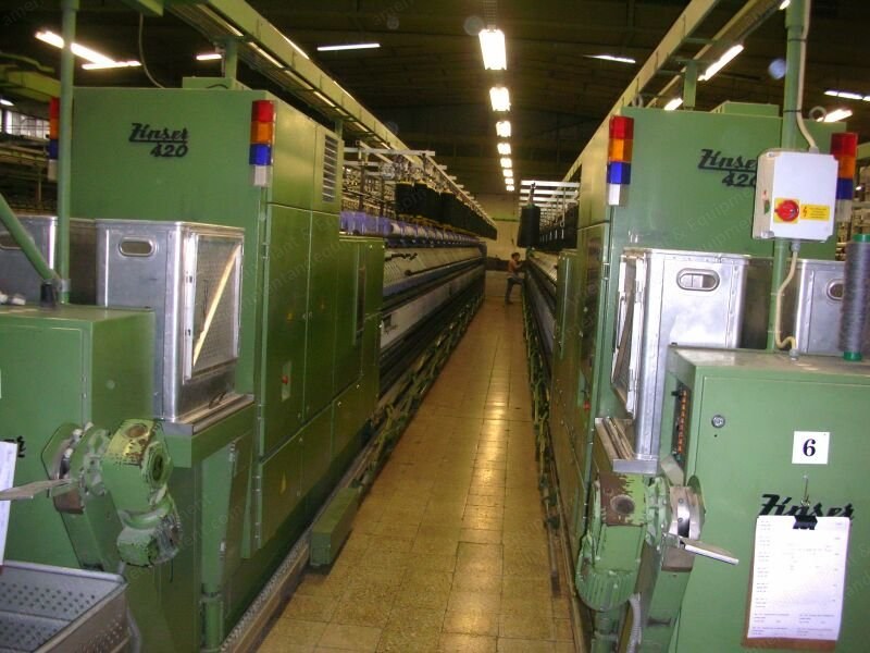 Zinser, 420 / 421S / 421E, 1987-1993, Worsted Spinning Frames, 460-512 Spindles, 82.5-90mm Gauge