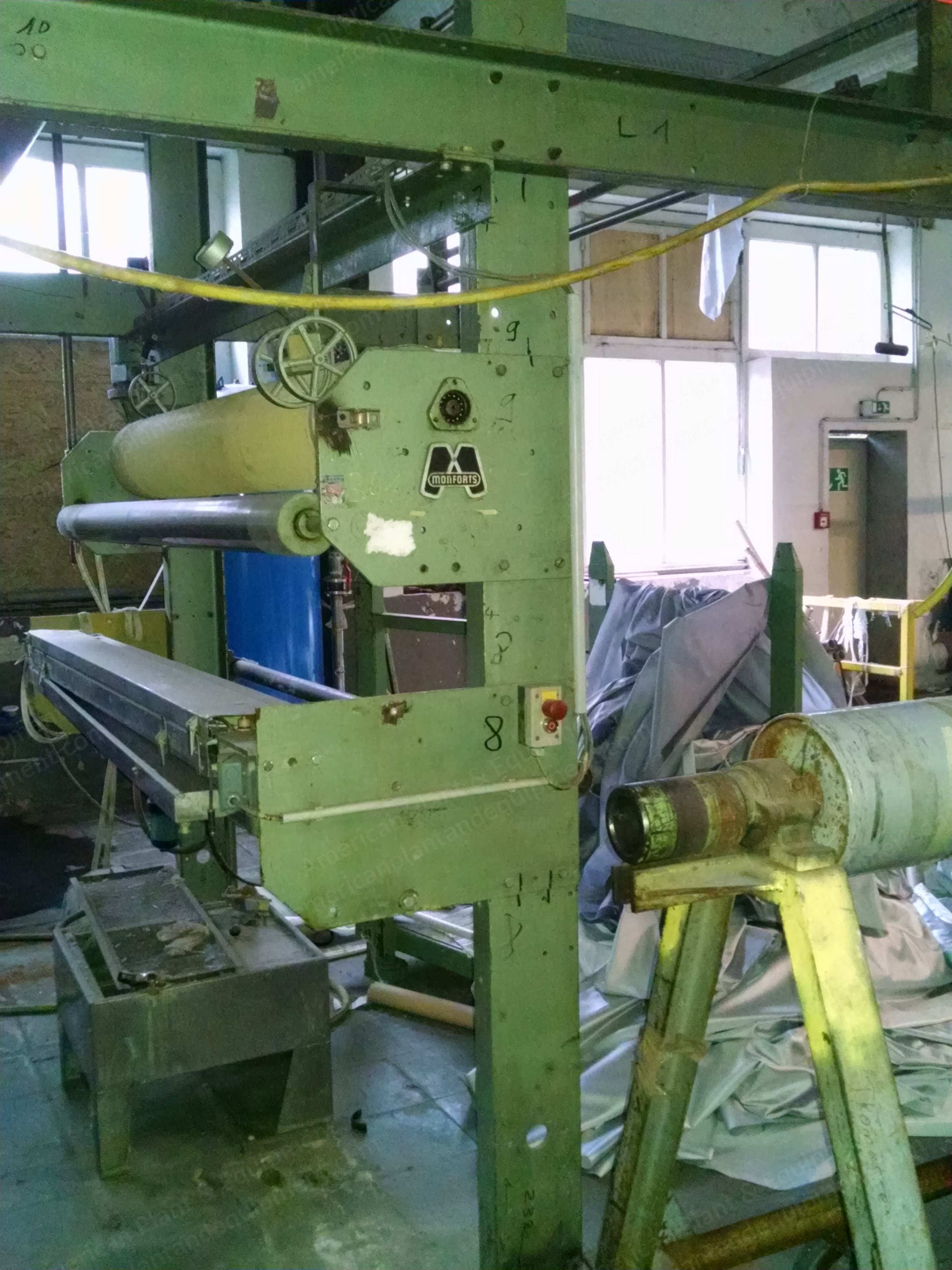 Monforts Sanforizing Machine, 1985, Weko Spraying System, Palmer Felt Unit