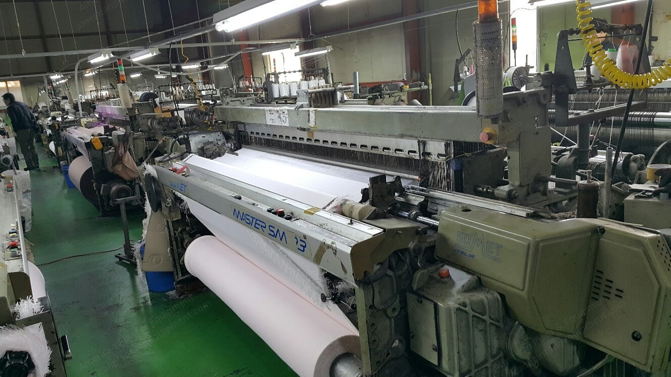 Somet, SM93, 1988, Rapier Looms, 1900mm to 2100mm, 8 Colors, Staubli Dobby 2232